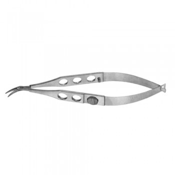 Troutman-Castroviejo Corneoscleral Scissor Left - Medium Blades - With Lock Stainless Steel, 11 cm - 4 1/2"